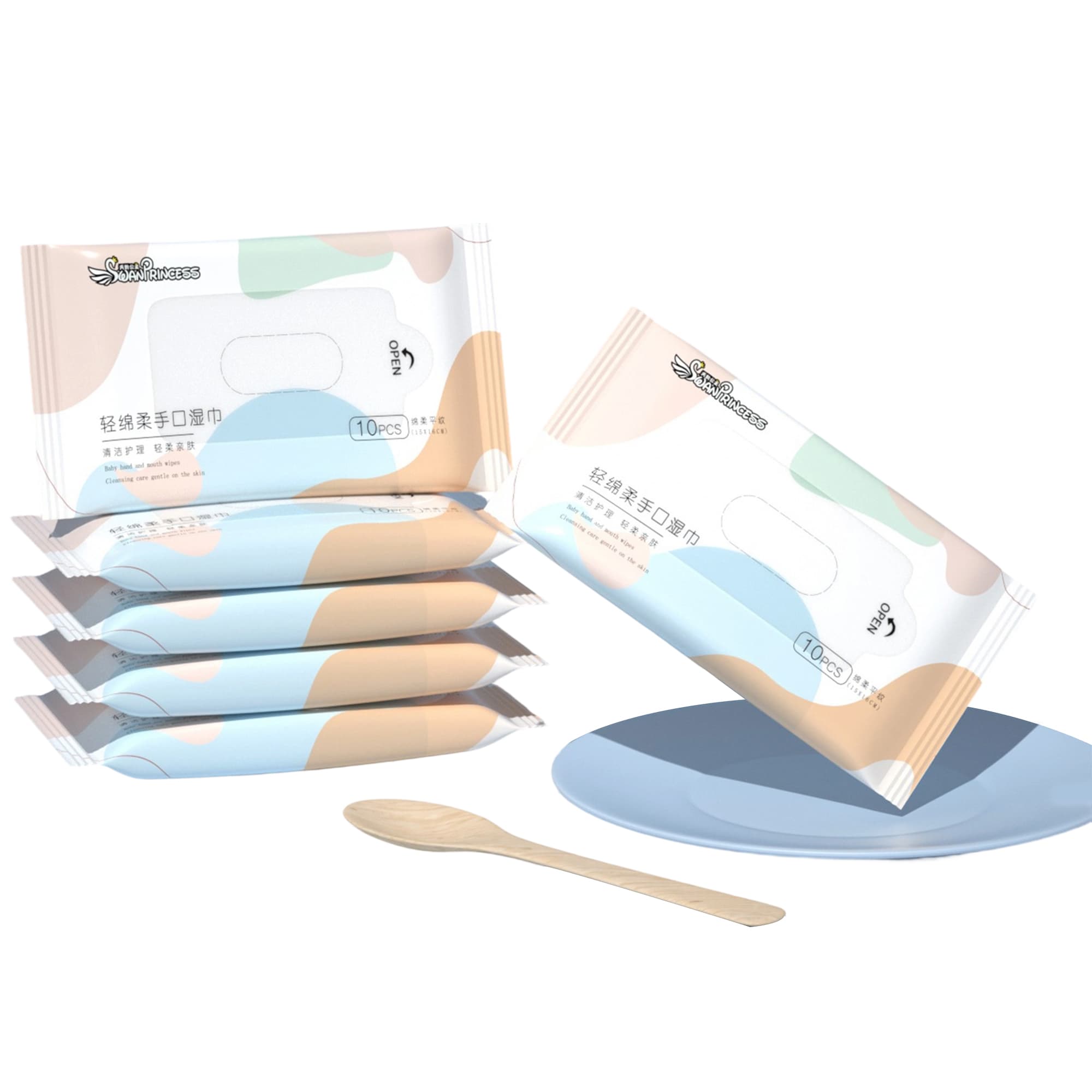 Compact individual wet wipes packs